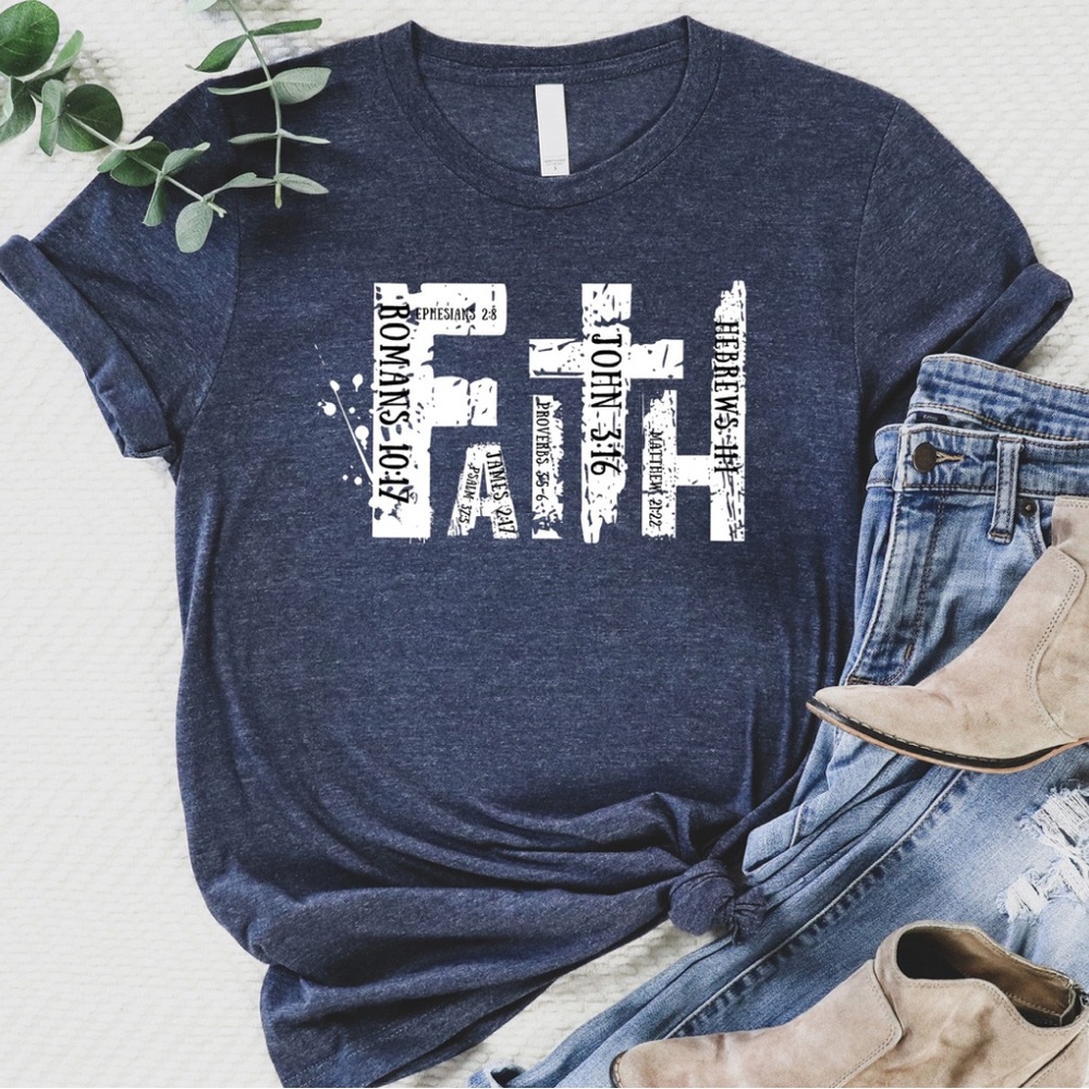 Love in faith blue unisex T-shirt 2X